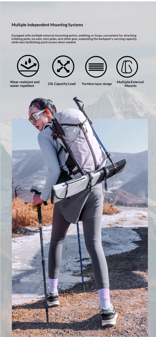 Mochila de Viaje y Senderismo de Gran Capacidad Ultraligera y Multifuncional - Image 17