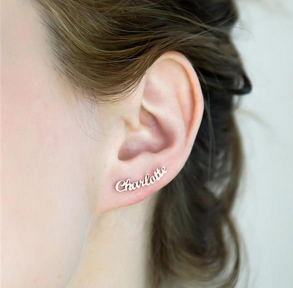 Aretes Personalizados con Iniciales - Regalo Perfecto con Nombre Grabado