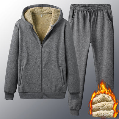 Conjunto de Sudadera Gruesa de Terciopelo para Hombre Talla Grande - Image 19