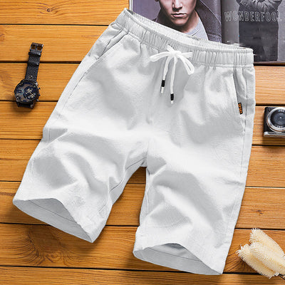 Shorts Casuales de Algodón y Lino para Hombre - Image 15