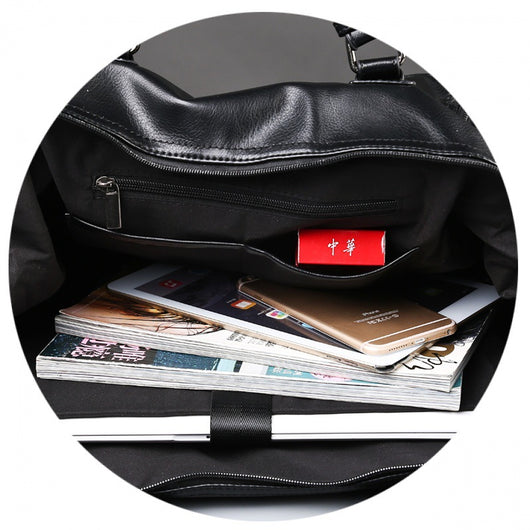 Bolso de Viaje de Cuero para Hombre - Maletín Multifuncional de Gran Capacidad - Image 3