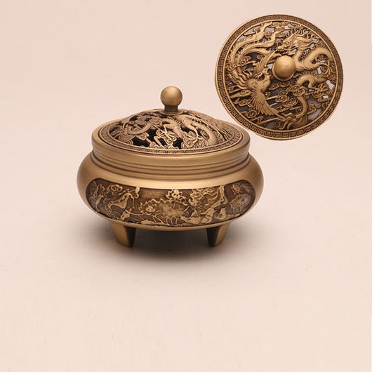 Quemador de Incienso de Cobre Puro Estilo Xuande - Artesanía Zen Tallada a Mano - Image 8