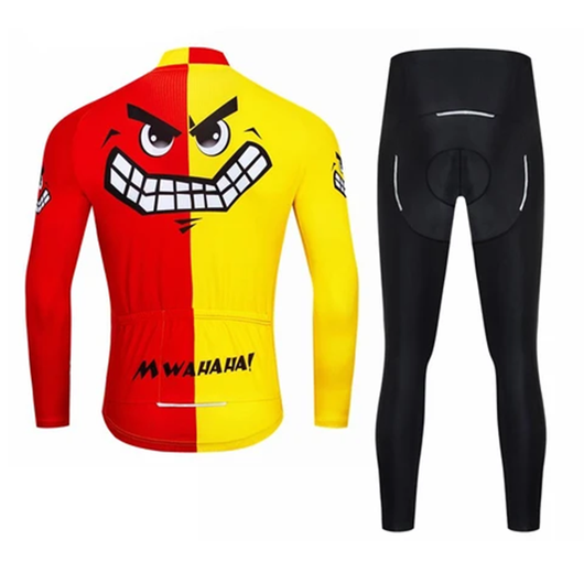 Jersey de Ciclismo Manga Larga Calavera Roja