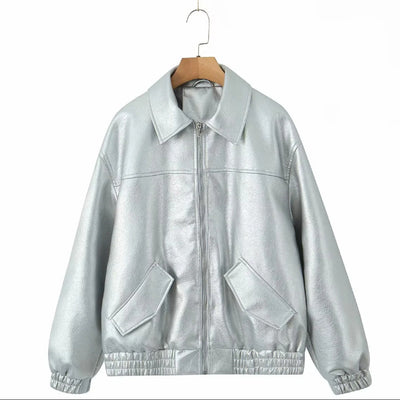 Abrigo de Cuero PU Americano para Mujer - Image 5