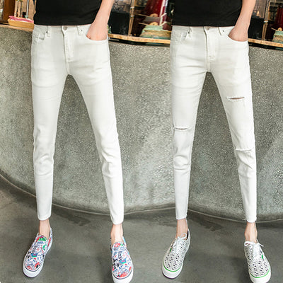 Pantalones Rotos Estilo Coreano 9/10 a la Rodilla - Image 6