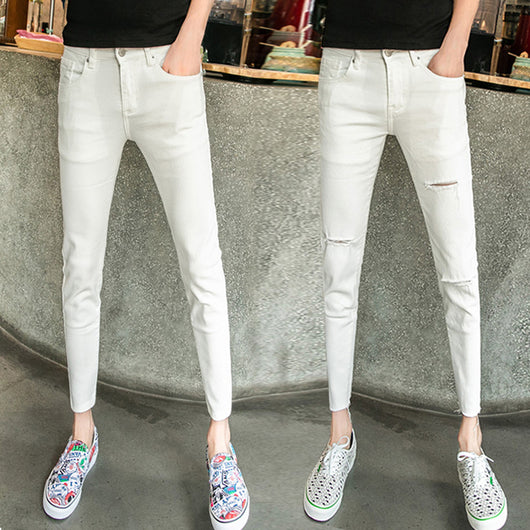 Pantalones Rotos Estilo Coreano 9/10 a la Rodilla - Image 6
