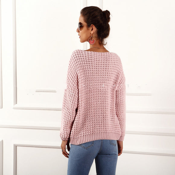 Suéter Elegante para Mujer Otoño Invierno Estilo Europeo