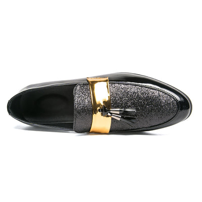 Zapatos de Cuero para Peluquero - Mocasines Puntiagudos con Borla Elegante - Image 3