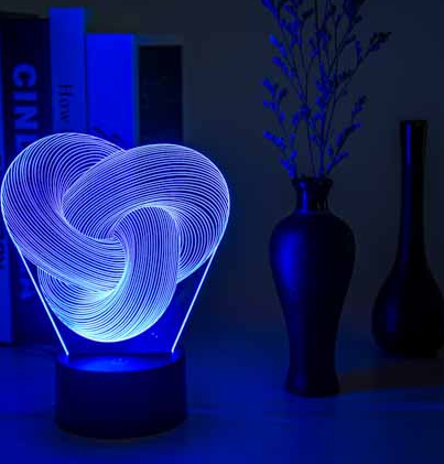 Lámpara de Mesa LED 3D Abstracta Táctil y Multicolor - Image 5