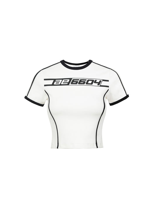 Playera Femenina Estampada con Letras Ajuste Slim - Image 2