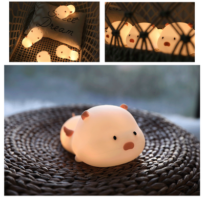 Luz Nocturna de Silicona con Forma de Cerdito - Image 8