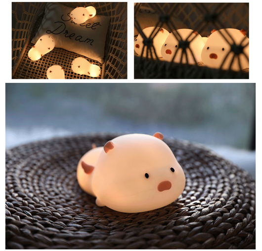 Luz Nocturna de Silicona con Forma de Cerdito - Image 8
