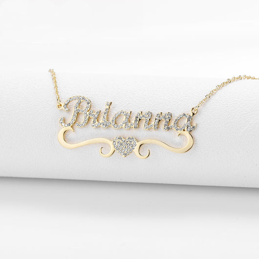 Collar Personalizado de Corazón con Cristales y Mariposa - Image 18