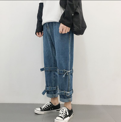 Pantalones Cargo Jeans Holgados Estilo Street Hip Hop - Tendencia Urbana Coreana - Image 3