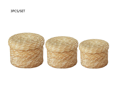 Cesta Tejida de Fibra de Trigo Natural - Image 12