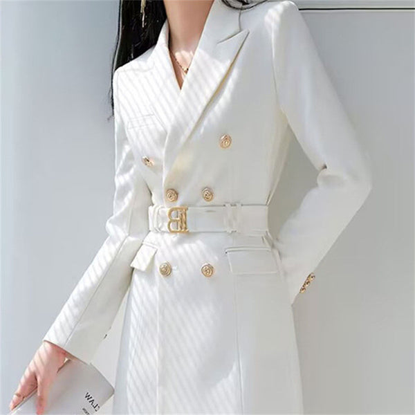 Blazer Reductor de Cintura Estilo Office Lady - Top Ajustado para Mujer