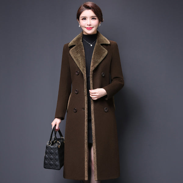 Abrigo de lana para mujer elegante y sofisticado