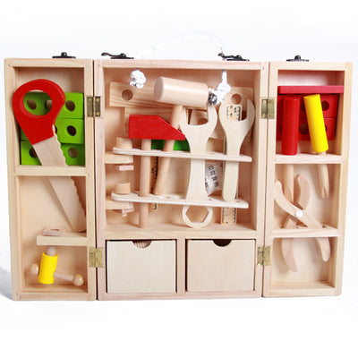 Caja de Herramientas de Juguete de Madera para Armar y Desarmar - Image 3