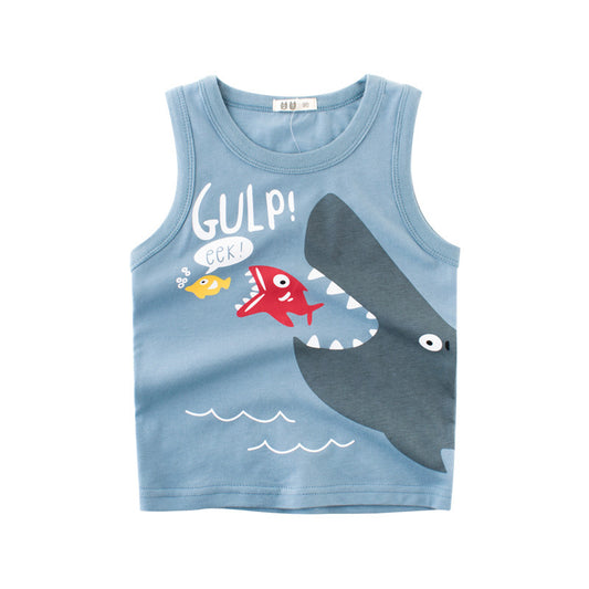 Musculosa Infantil Estampado Cartoon para Niño