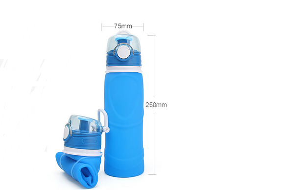 Botella de Agua Plegable de Silicona Alimentaria Reutilizable