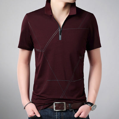 Camiseta de Rayas para Hombre - Algodón 100% Manga Corta - Image 9