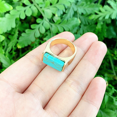 Anillo Rectangular Minimalista de Moda - Image 2