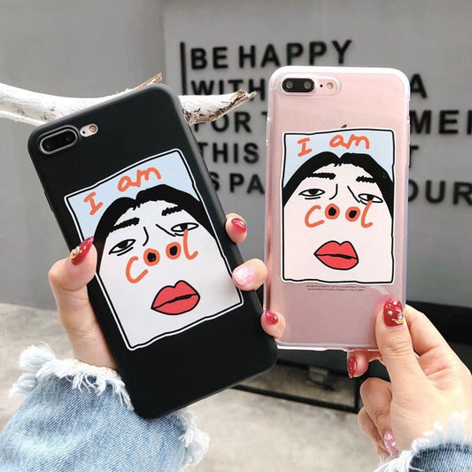 Funda Transparente Divertida con Nariz para Teléfono