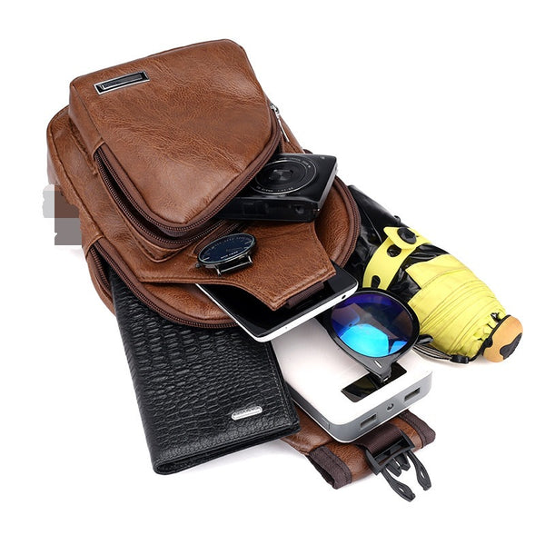 Bolsa Pecho Antirrobo USB para Hombre con Carga Rápida