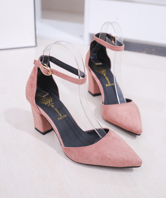 Sandalias de Tacón Alto Punta Afilada con Hebilla - Estilo Europeo Verano - Image 9