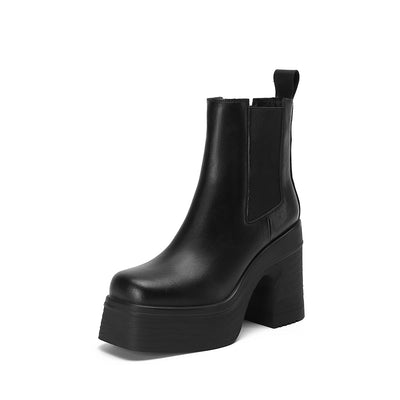 Botas Tobilleras con Tacón Robusto y Punta Cuadrada - Image 5