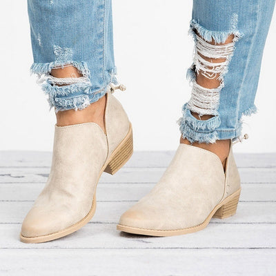 Botas Cortas para Mujer con Moño Mariposa y Tacón Medio - Punta Fina - Image 6