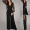 Jumpsuit de Pierna Recta con Costuras de Malla y Remaches