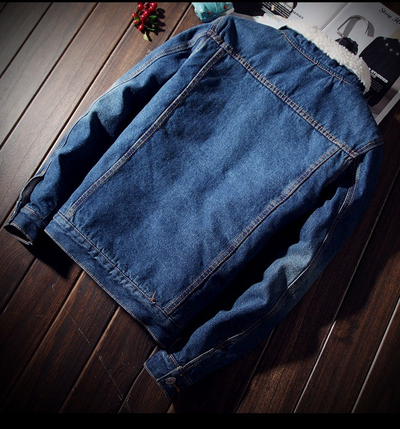 Chaqueta Denim Acolchada para Hombre - Corte Slim con Forro de Borrego - Image 3