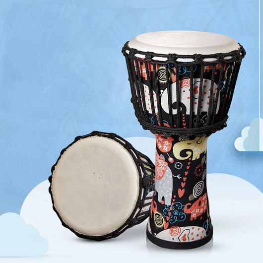 Tambor Artesanal de Piel de Oveja Yunnan - Instrumento Musical Infantil 8" y 10" - Image 14