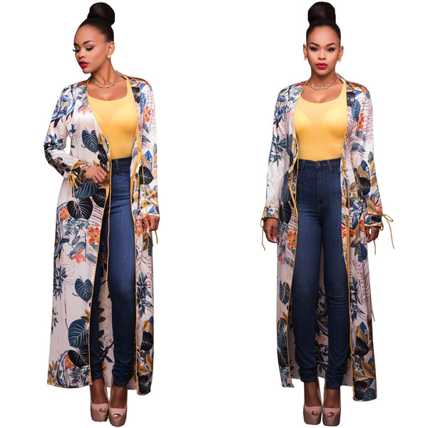 Cardigan Largo Elegante con Detalles Dorados - Blusa Versátil para Mujer