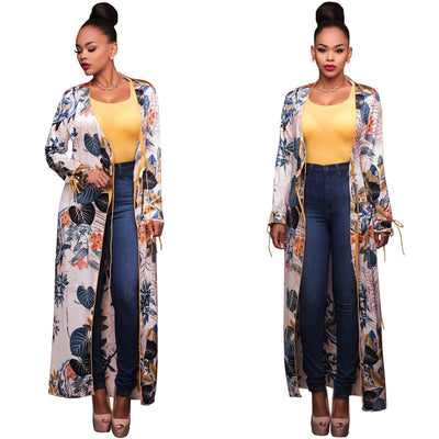 Cardigan Largo Elegante con Detalles Dorados - Blusa Versátil para Mujer