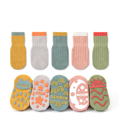 Calcetines para Bebé de Algodón Peinado con Diseños Animados Antideslizantes - Image 30