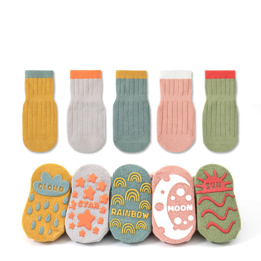 Calcetines para Bebé de Algodón Peinado con Diseños Animados Antideslizantes - Image 30