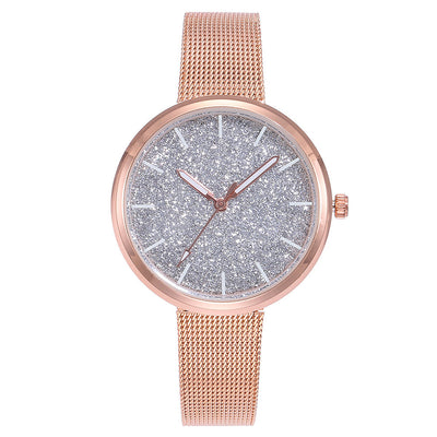 Reloj Romántico Cielo Estrellado para Mujer - Acero Dorado Rosa con Cristales - Image 16