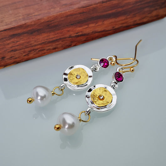 Aretes de Perla Moneda - Image 3