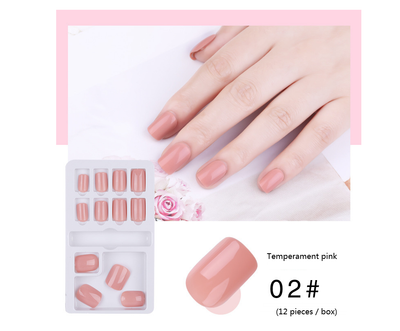 Uñas Postizas de Color Puro - Parches de Nail Art Profesional - Image 12