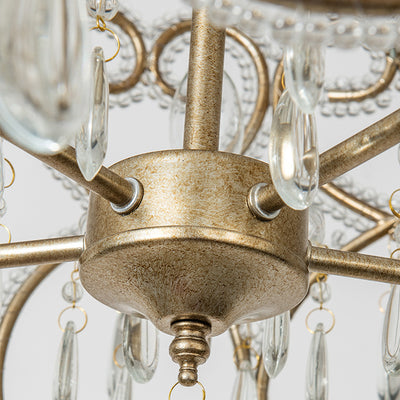 Lámpara de Araña de Cristal Envejecido - Lujo Francés para Sala de Estar - Image 16