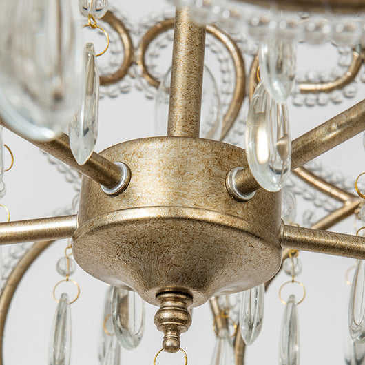 Lámpara de Araña de Cristal Envejecido - Lujo Francés para Sala de Estar - Image 16