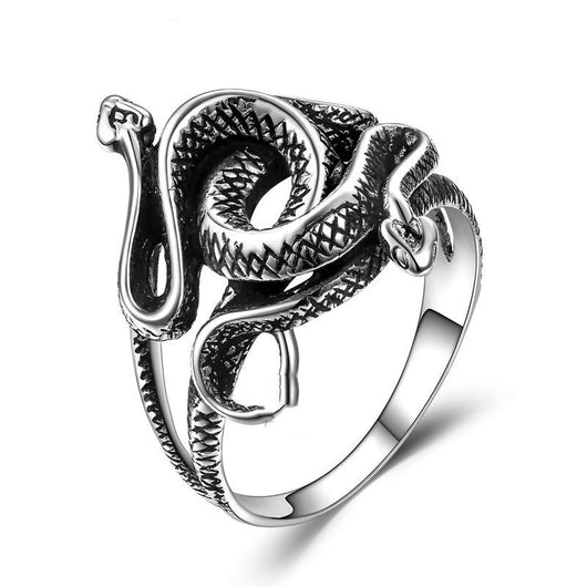 Anillo de Plata Tailandesa con Diseño de Serpiente Personalizado para Hombre - Image 3