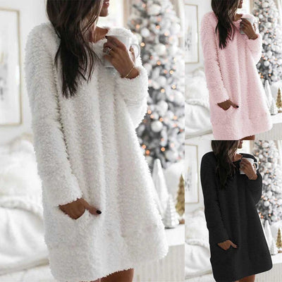 Vestido Recto con Bolsillos Funcionales