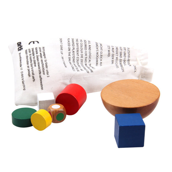 Juego de Bloques Geométricos de Madera con Equilibrio