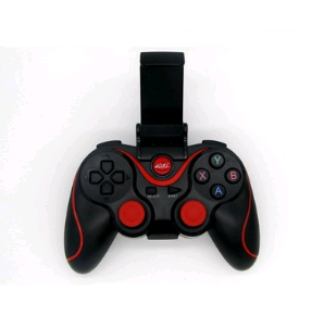 Black and red T3 Bluetooth wireless game controller with dual joysticks, D-pad, and action buttons. - Image 2