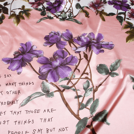 Pañuelo Musulmán Estampado en Seda Sintética con Diseño Floral - Image 2