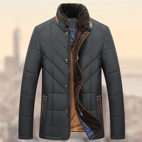 Abrigo Acolchado Cálido para Hombre Adulto Mayor - Invierno Premium
