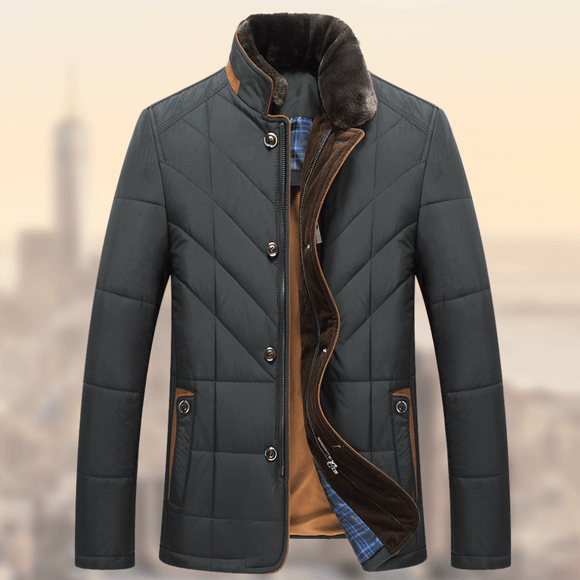 Abrigo Acolchado Cálido para Hombre Adulto Mayor - Invierno Premium